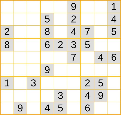 mittelschweres Sudoku 