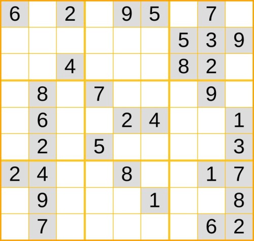 mittelschweres Sudoku 