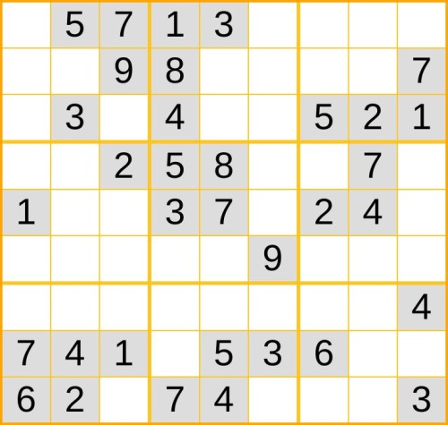 leichtes Sudoku 