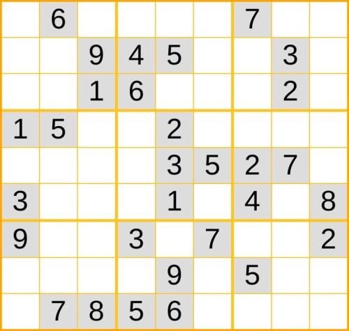 mittelschweres Sudoku 