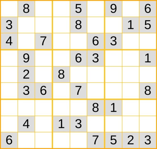 mittelschweres Sudoku 