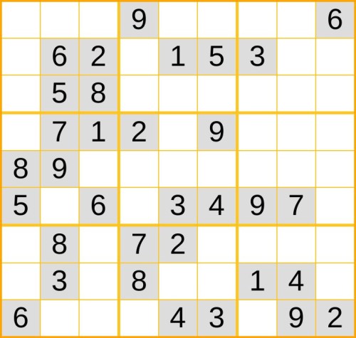 mittelschweres Sudoku 
