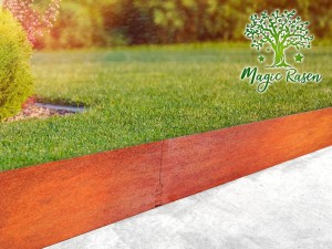 eine Rasenkante aus Corten Stahl!