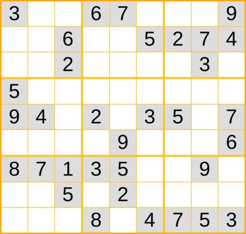 mittelschweres Sudoku 