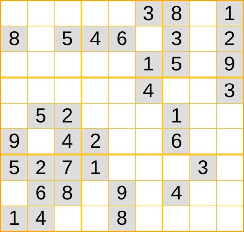 mittelschweres Sudoku 