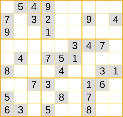 mittelschweres Sudoku 