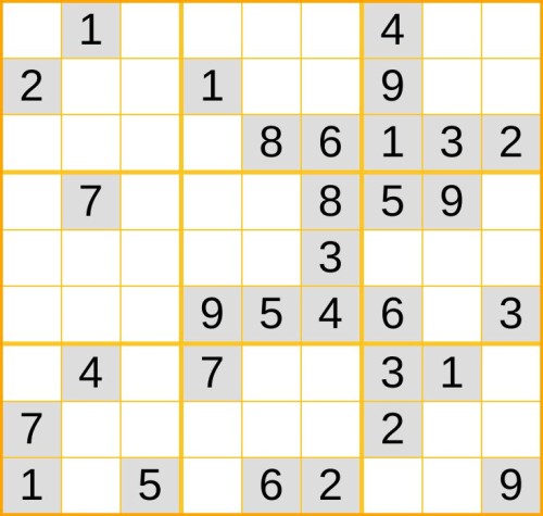 mittelschweres Sudoku 