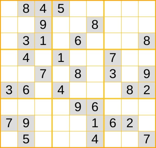 mittelschweres Sudoku 