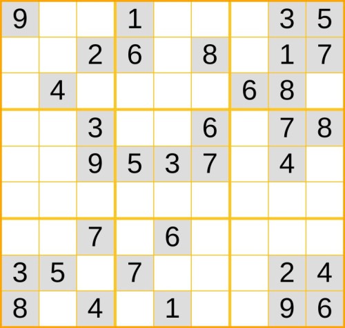 mittelschweres Sudoku 