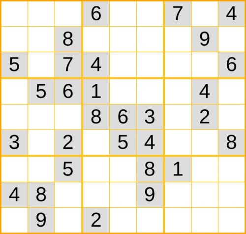 mittelschweres Sudoku 