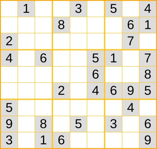 mittelschweres Sudoku 