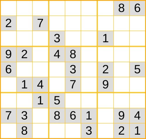 mittelschweres Sudoku 