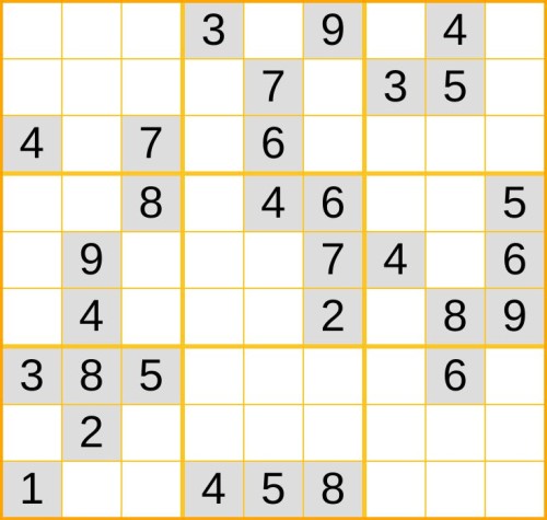 mittelschweres Sudoku 