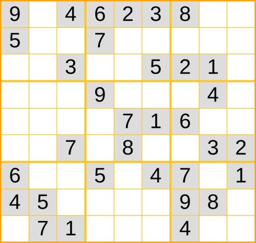 mittelschweres Sudoku 