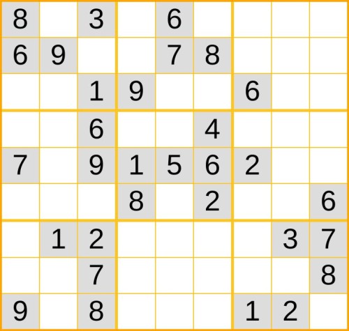 mittelschweres Sudoku 