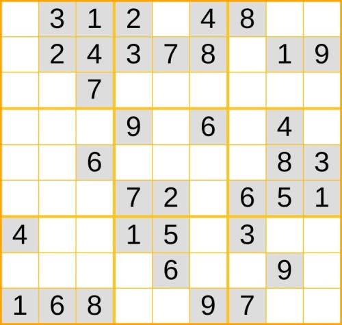 leichtes Sudoku 