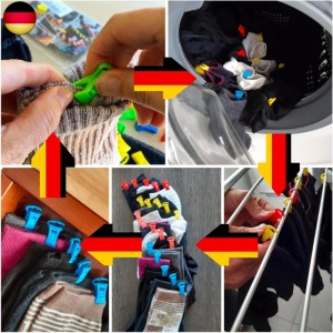 Deutschland Sockenklammern f&uuml;r Waschmaschine und...