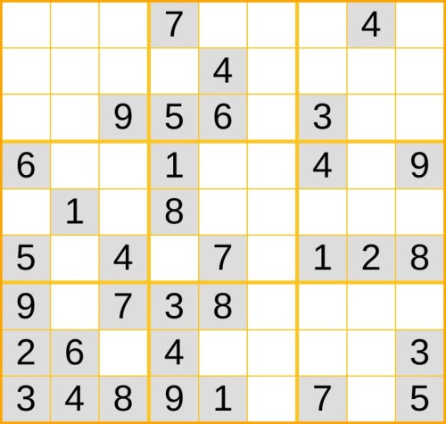 leichtes Sudoku 