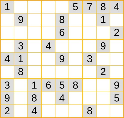 mittelschweres Sudoku 