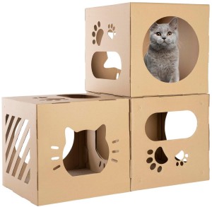 ein Kartonhaus f&uuml;r Katzen!