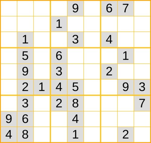 mittelschweres Sudoku 