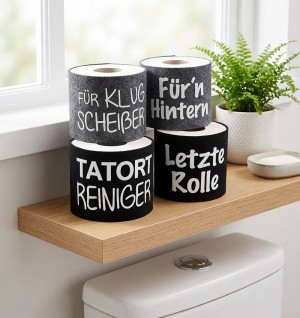 ein 4er Set Klopapier-Banderole!