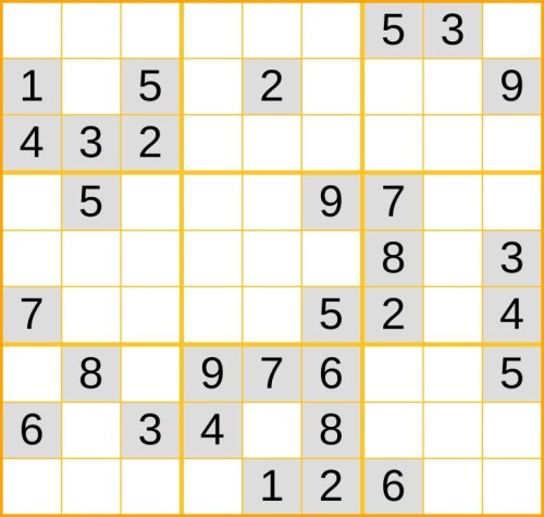 mittelschweres Sudoku 