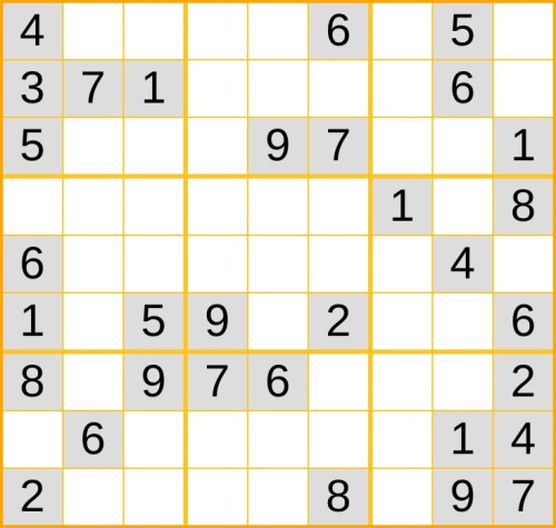 mittelschweres Sudoku 