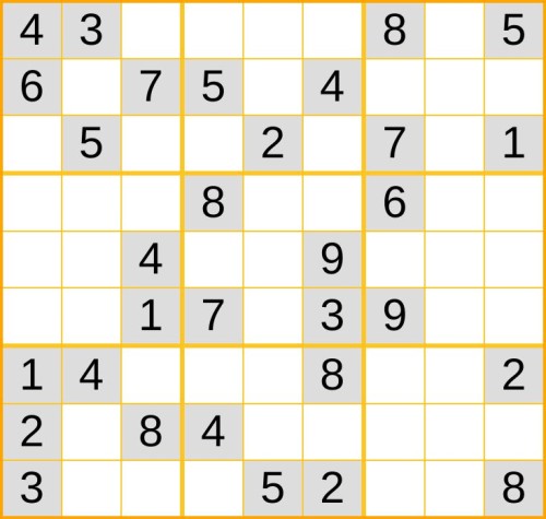 mittelschweres Sudoku 