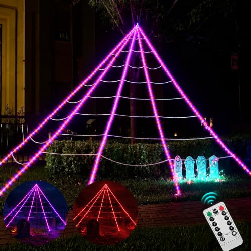Spinnennetz-Lichterkette f&uuml;r Halloween!
